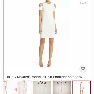 Bcbgmaxazria cold shoulder dress